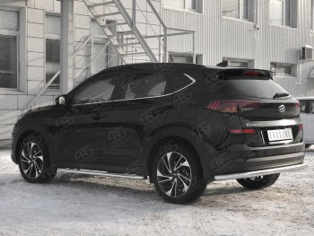 15 349 р. Защита заднего бампера (Ø63 мм, нержавейка) RUSSTAL  Hyundai Tucson  TL (2018-2021) рестайлинг  с доставкой в г. Таганрог. Увеличить фотографию 4