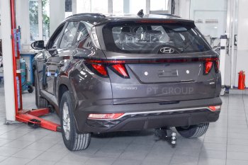 14 999 р. Фаркоп Petroil Tuning (съемный квадрат, сборка РФ) Hyundai Tucson NX4 (2020-2022)  с доставкой в г. Таганрог. Увеличить фотографию 4