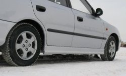 4 099 р. Пороги накладки Style  Hyundai Accent  седан ТагАЗ (2001-2012) (Неокрашенные)  с доставкой в г. Таганрог. Увеличить фотографию 4