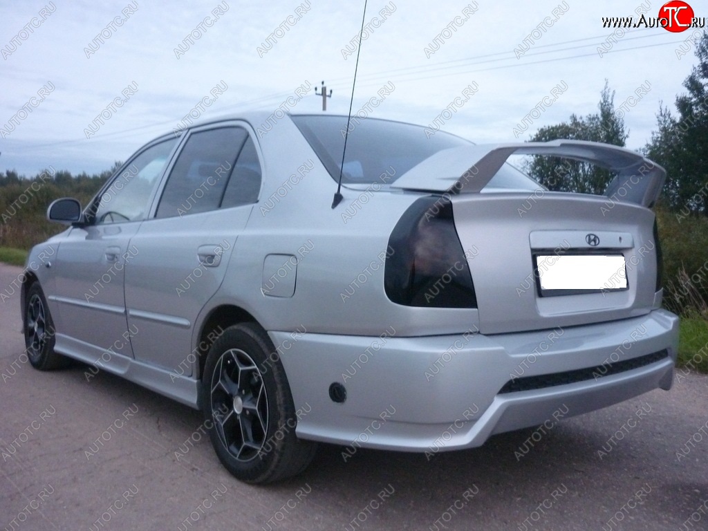 5 499 р. Спойлер GALANT STYLE Hyundai Accent седан ТагАЗ (2001-2012) (Неокрашенный)  с доставкой в г. Таганрог