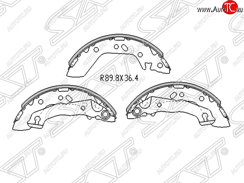 1 779 р. Колодки тормозные SAT (задние)  Hyundai Accent  седан ТагАЗ (2001-2012)  с доставкой в г. Таганрог