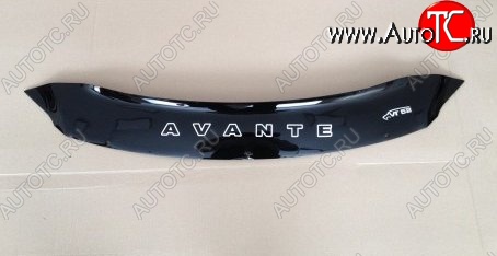 999 р. Дефлектор капота Russtal (короткий) Hyundai Avante (2010-2013)  с доставкой в г. Таганрог