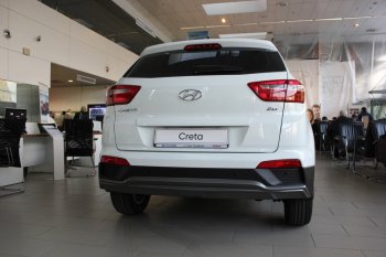 5 649 р. Накладка на задний бампер АвтоКрат Hyundai Creta GS дорестайлинг (2015-2019) (Неокрашенная)  с доставкой в г. Таганрог. Увеличить фотографию 2