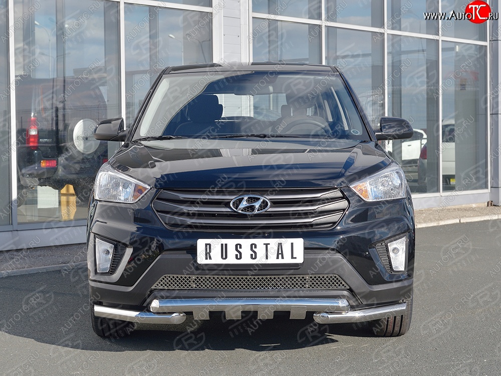 3 749 р. Защитная решётка в воздуховод бампера Berkut (нержавейка) Hyundai Creta GS рестайлинг (2019-2021)  с доставкой в г. Таганрог