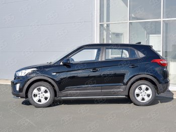 16 549 р. Защита порогов из круглой трубы d42 мм SLITKOFF v3  Hyundai Creta  GS (2015-2021) дорестайлинг, рестайлинг  с доставкой в г. Таганрог. Увеличить фотографию 3