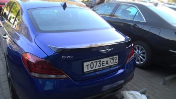 7 949 р. Спойлер на багажник АвтоКрат Hyundai Genesis DH седан рестайлинг (2014-2017) (Неокрашенный)  с доставкой в г. Таганрог. Увеличить фотографию 4