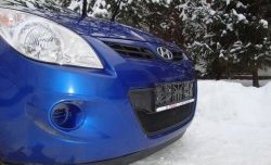 1 469 р. Сетка на бампер Russtal (черная)  Hyundai i20  PB (2008-2012) хэтчбэк дорестайлинг  с доставкой в г. Таганрог. Увеличить фотографию 3