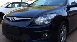 1 469 р. Сетка на бампер Russtal (черная) Hyundai I30 FD универсал рестайлинг (2010-2012)  с доставкой в г. Таганрог. Увеличить фотографию 2