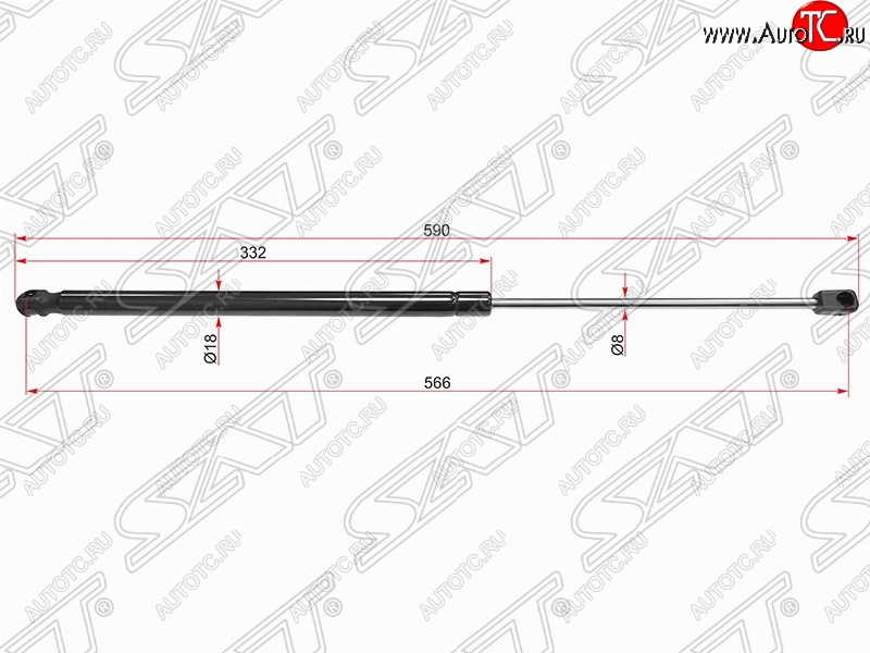 729 р. Упор крышки багажника SAT (газовый) Hyundai I30 FD хэтчбек дорестайлинг (2007-2010)  с доставкой в г. Таганрог