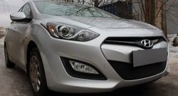 1 839 р. Сетка на бампер Russtal (черная) Hyundai I30 2 GD дорестайлинг универсал (2011-2015)  с доставкой в г. Таганрог. Увеличить фотографию 4