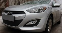 1 839 р. Сетка на бампер Russtal (черная) Hyundai I30 2 GD дорестайлинг универсал (2011-2015)  с доставкой в г. Таганрог. Увеличить фотографию 5