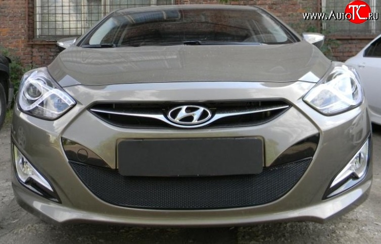 2 099 р. Сетка на бампер Russtal (черная) Hyundai I40 1 VF дорестайлинг седан (2011-2015)  с доставкой в г. Таганрог