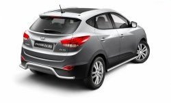 6 899 р. Защита заднего бампера из трубы диаметром 51 мм Petroil Tuning Hyundai IX35 LM дорестайлинг (2009-2013) (Нержавеющая полированная сталь)  с доставкой в г. Таганрог. Увеличить фотографию 2