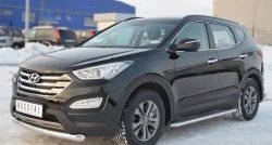 26 999 р. Широкая защита порогов SLITKOFF Hyundai Santa Fe DM дорестайлинг (2012-2016)  с доставкой в г. Таганрог. Увеличить фотографию 4