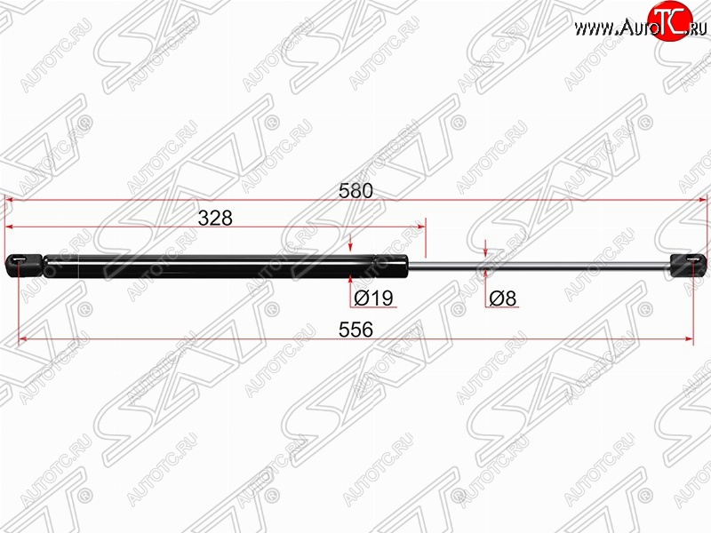 779 р. Упор крышки багажника SAT (газовый) Hyundai Santa Fe SM (2000-2012)  с доставкой в г. Таганрог