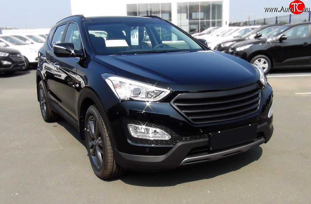 6 849 р. Решётка радиатора RA Hyundai Santa Fe DM дорестайлинг (2012-2016) (Поверхность глянец (под окраску), Неокрашенная)  с доставкой в г. Таганрог