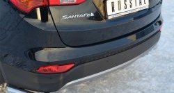 14 499 р. Защита заднего бампера (Ø63 мм уголки, нержавейка) SLITKOFF Hyundai Santa Fe DM дорестайлинг (2012-2016)  с доставкой в г. Таганрог. Увеличить фотографию 2