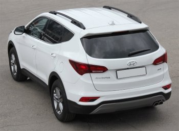 8 799 р. Комплект рейлингов АПС  Hyundai Santa Fe  DM (2012-2019) дорестайлинг, рестайлинг (Черные, без поперечин)  с доставкой в г. Таганрог. Увеличить фотографию 4