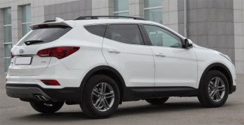 8 799 р. Комплект рейлингов АПС  Hyundai Santa Fe  DM (2012-2019) дорестайлинг, рестайлинг (Черные, без поперечин)  с доставкой в г. Таганрог. Увеличить фотографию 5