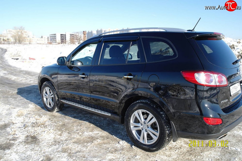 13 549 р. Пороги BMW Style Hyundai Santa Fe CM рестайлинг (2009-2012)  с доставкой в г. Таганрог