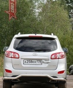 11 159 р. Защита заднего бампера Souz-96 (d60) Hyundai Santa Fe CM рестайлинг (2009-2012)  с доставкой в г. Таганрог. Увеличить фотографию 3