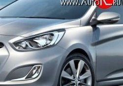 4 299 р. Переднее левое крыло Стандартное Hyundai Solaris RBr седан дорестайлинг (2010-2014) (Окрашенное)  с доставкой в г. Таганрог. Увеличить фотографию 2