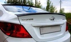 3 089 р. Козырёк на заднее стекло Драйв  Hyundai Solaris  RBr (2010-2017) седан дорестайлинг, седан рестайлинг (Неокрашенный)  с доставкой в г. Таганрог. Увеличить фотографию 3