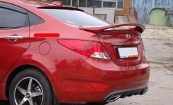 3 299 р. Козырёк на заднее лобовое стекло Sport v2 KIA Rio 3 QB рестайлинг седан (2015-2017) (Неокрашенный)  с доставкой в г. Таганрог. Увеличить фотографию 2