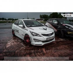 4 999 р. Пороги накладки TopKontur Design KIA Rio 3 QB рестайлинг седан (2015-2017) (Неокрашенные)  с доставкой в г. Таганрог. Увеличить фотографию 5