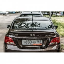 4 499 р. Лип спойлер HS-2  Hyundai Solaris  RBr (2010-2014) седан дорестайлинг (Неокрашенный)  с доставкой в г. Таганрог. Увеличить фотографию 3