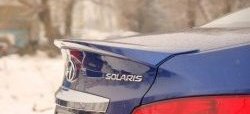 5 949 р. Лип спойлер SPORTEST Hyundai Solaris RBr седан дорестайлинг (2010-2014) (Неокрашенный)  с доставкой в г. Таганрог. Увеличить фотографию 2