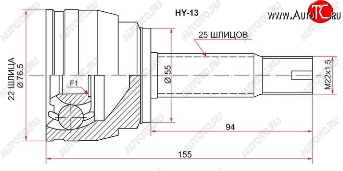 1 499 р. ШРУС (Россия) SAT (наружный) KIA Rio 3 QB дорестайлингхэтчбек5дв. (2011-2015)  с доставкой в г. Таганрог