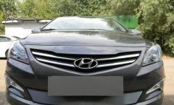 1 539 р. Сетка на бампер Russtal (хром)  Hyundai Solaris  RBr (2014-2017) седан рестайлинг  с доставкой в г. Таганрог. Увеличить фотографию 6