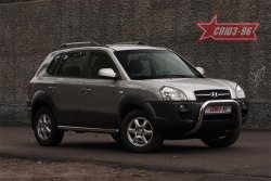 18 764 р. Защита переднего бампера Souz-96 (d76) Hyundai Tucson JM (2004-2010)  с доставкой в г. Таганрог. Увеличить фотографию 3