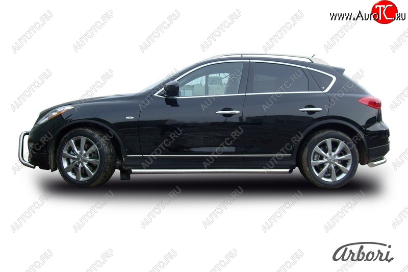 15 749 р. Защита штатных порогов Arbori (нержавейка, d57 mm). INFINITI EX35 J50 (2007-2013)  с доставкой в г. Таганрог