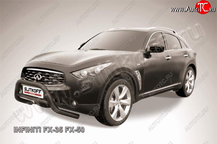 34 749 р. Кенгурятник d76 низкий  INFINITI FX35  S51 - FX50  S51 (Цвет: серебристый)  с доставкой в г. Таганрог