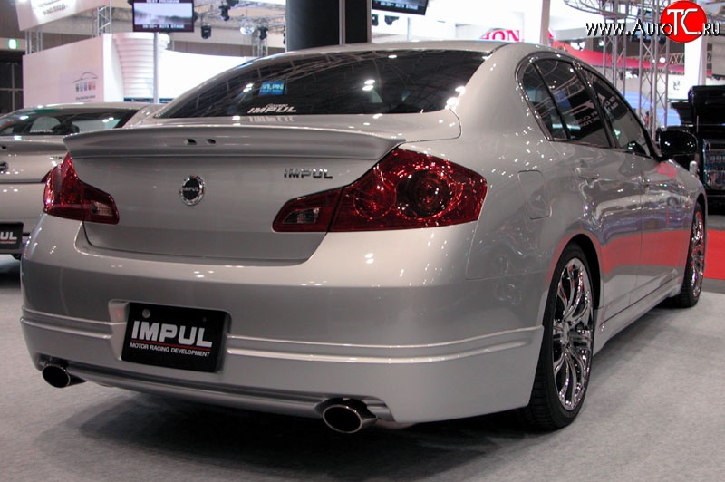 25 249 р. Накладка на задний бампер Impul INFINITI G35 V36 седан (2006-2015) (Неокрашенная)  с доставкой в г. Таганрог