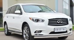 17 999 р. Одинарная защита переднего бампера диаметром 63 мм SLITKOFF  INFINITI JX35 (2012-2014)  с доставкой в г. Таганрог. Увеличить фотографию 4