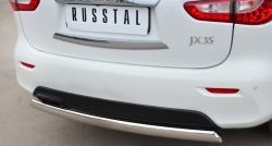 16 849 р. Защита заднего бампера (Ø75x42 мм, нержавейка) Russtal INFINITI JX35 (2012-2014)  с доставкой в г. Таганрог. Увеличить фотографию 2