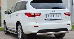 16 849 р. Защита заднего бампера (Ø75x42 мм, нержавейка) Russtal INFINITI JX35 (2012-2014)  с доставкой в г. Таганрог. Увеличить фотографию 4