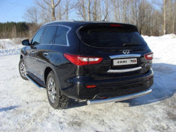 23 899 р. Защита заднего бампера (овальная) ТСС 75х42 мм  INFINITI JX35 (2012-2014)  с доставкой в г. Таганрог. Увеличить фотографию 1