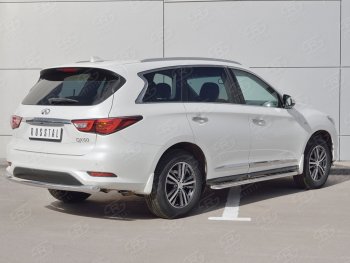 17 649 р. Одинарная защита заднего бампера из трубы d63 мм SLITKOFF  INFINITI QX60  L50 (2016-2021) рестайлинг  с доставкой в г. Таганрог. Увеличить фотографию 1