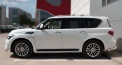 18 349 р. Защита порогов из круглой трубы диаметром 42 мм SLITKOFF  INFINITI QX80  Z62 (2014-2018) 1-ый рестайлинг  с доставкой в г. Таганрог. Увеличить фотографию 4