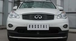 17 299 р. Одинарная защита переднего бампера из трубы диаметром 42 мм SLITKOFF  INFINITI Qx50  J50 (2013-2016) дорестайлинг  с доставкой в г. Таганрог. Увеличить фотографию 3