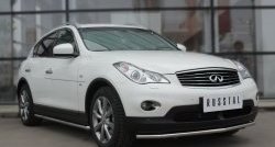 17 299 р. Одинарная защита переднего бампера из трубы диаметром 42 мм SLITKOFF  INFINITI Qx50  J50 (2013-2016) дорестайлинг  с доставкой в г. Таганрог. Увеличить фотографию 4