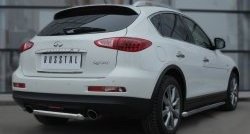 13 299 р. Защита порогов из круглой трубы диаметром 63 мм SLITKOFF  INFINITI Qx50  J50 (2013-2016) дорестайлинг  с доставкой в г. Таганрог. Увеличить фотографию 4