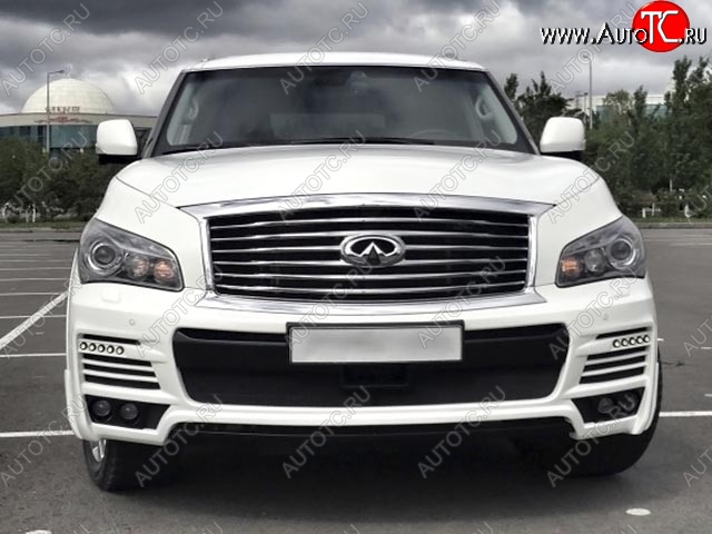 42 299 р. Передний бампер MzSpeed INFINITI QX56 Z62 (2010-2013) (Неокрашенный)  с доставкой в г. Таганрог