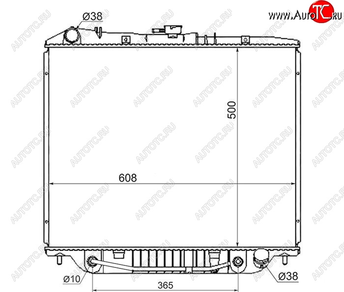 11 699 р. Радиатор двигателя (пластинчатый, АКПП) SAT Isuzu Bighorn UBS25GW,UBS69GW 5 дв. дорестайлинг (1991-1993)  с доставкой в г. Таганрог