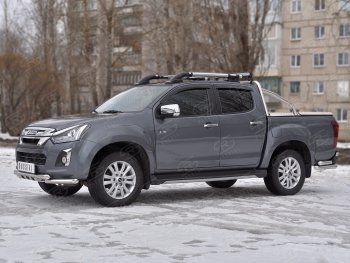 24 849 р. Защита переднего бампера (Ø 63 мм с клыками, нержавейка) SLITKOFF  Isuzu D-Max  RT85,TFR DoubleCab (2015-2021) рестайлинг  с доставкой в г. Таганрог. Увеличить фотографию 2