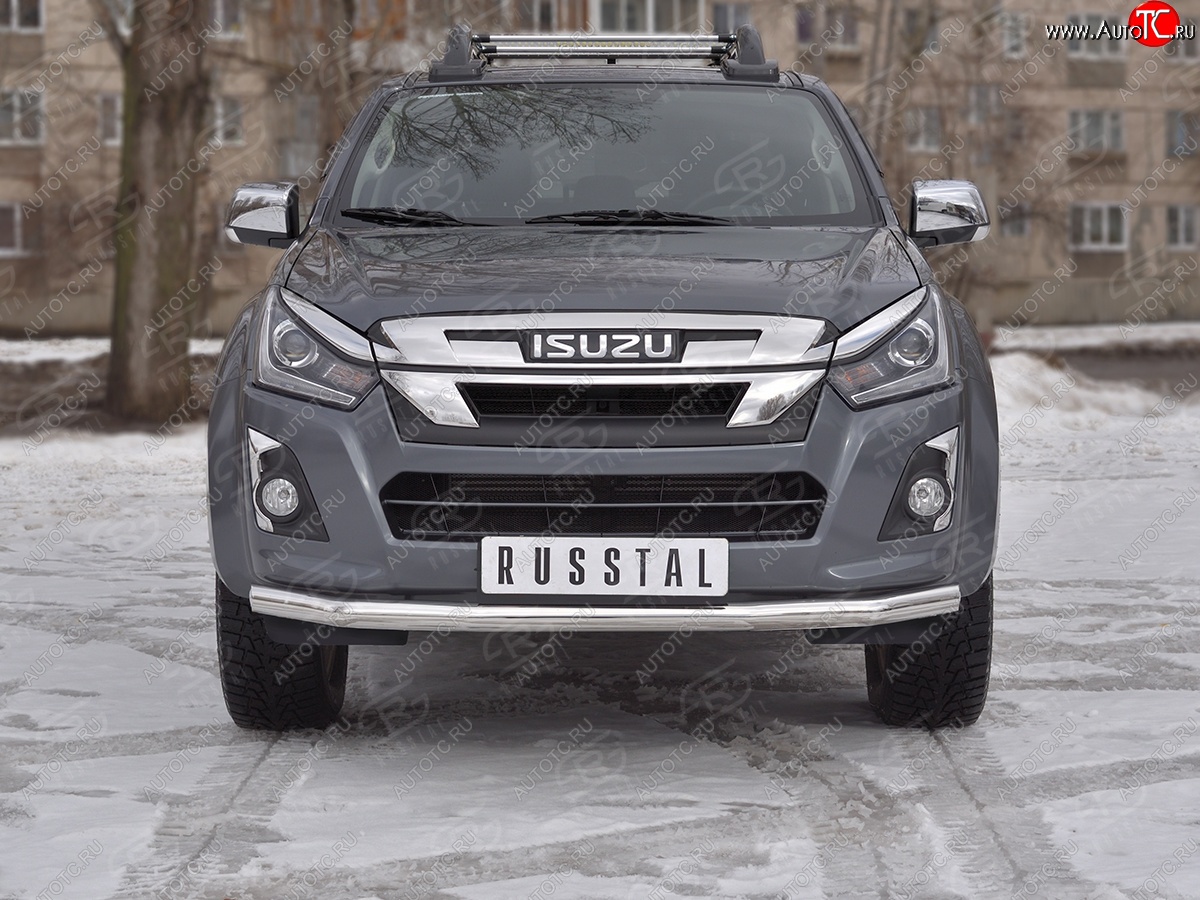 15 899 р. Защита переднего бампера (Ø 63 мм, нержавейка) SLITKOFF  Isuzu D-Max  RT85,TFR DoubleCab (2015-2021) рестайлинг  с доставкой в г. Таганрог